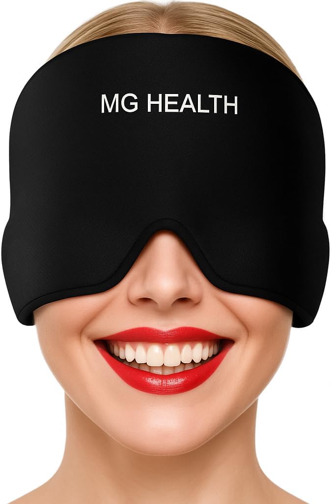 Migrena Relief Cap - Kojąca czapka Ice Pack z chłodzeniem żel do głowy, Napięcie, Stres i Hangovers