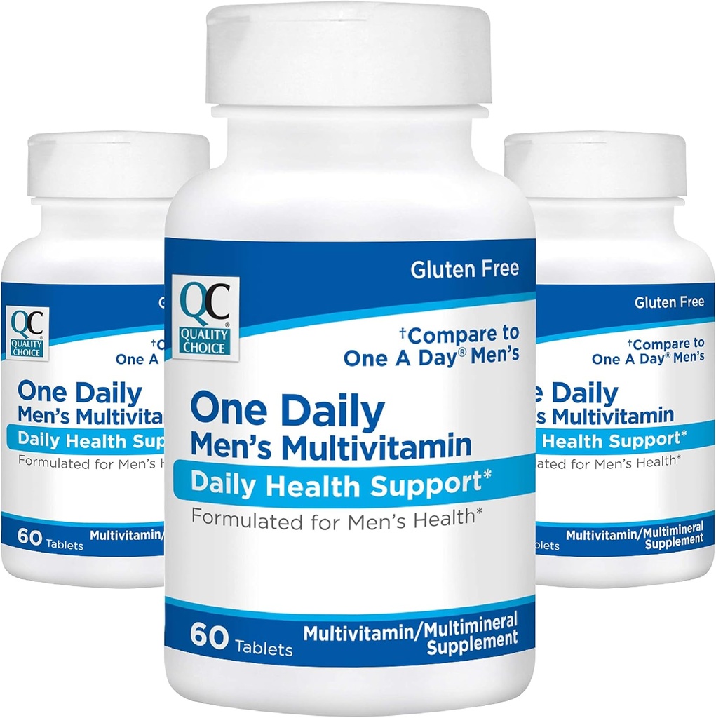 Wybór jakości Mens One Daily Multivitamin z witamin A C D E B (1, 2, & 6) i suplementów mineralnych w 60 Butelki Count (3 Pack)