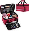 CURMIO mała torba pierwszej pomocy Puste, Family First Aid Kit Case, Medicine Storage Organizer Box for Home And Travel, Czerwony (Patent w oczekiwaniu)