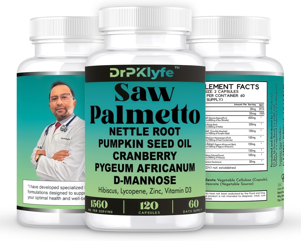 Suplement do oleju z nasion dyni i włosów z piły Palmetto dla kobiet, DHT Blocker dla mężczyzn, PCOS Prostate Health, Pygeum, Lycopene, Mens Health