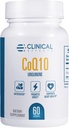 Efekty kliniczne CoQ10 Suplement - Koenzym Q10 200mg - 30-dniowy Dostawa - Ubichinon Suplement przeciwutleniaczy dla Zdrowia Serca, Funkcje kognitywne i Wsparcie Energetyczne - 1 Kapsułka dziennie - Made in The USA
