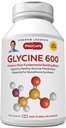 ANDREW LESSMAN Glicyna 600mg - 180 Kapsułki - Czysty, Prosty, Amino Kwas. Krytyczna rola strukturalna w tkankach kolagenowych. Brak dodatków