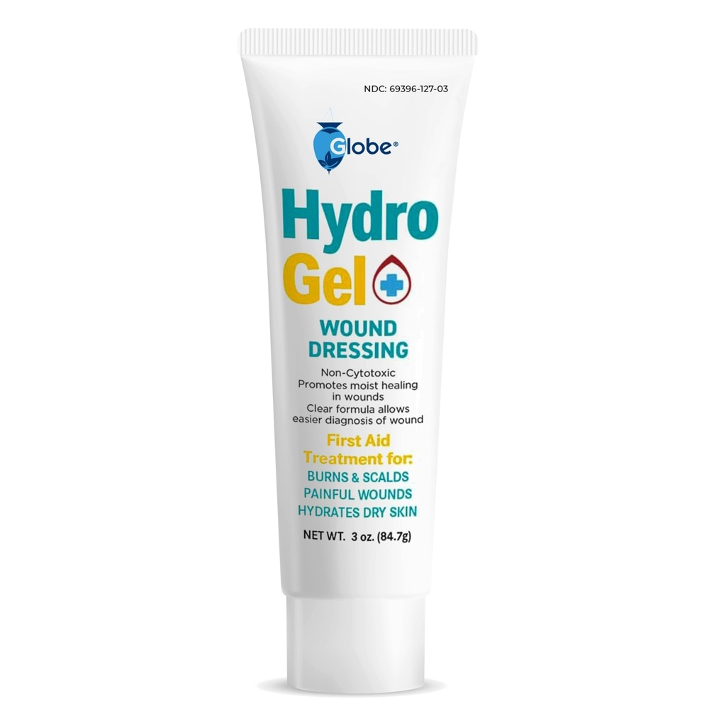 Globe (3 Oz Tube Hydrogel Pierwsza pomoc opatrunek, żel antyseptyczny dla drobnych cięć, rany, Scrapes, wysypki, oparzenia słoneczne i podrażnienia skóry, Soothing & Moisturizing Solution, Rapid & Active Protection.