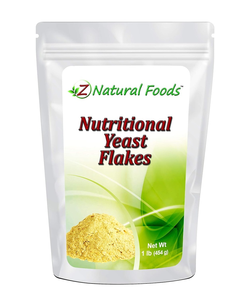 Premium Nutritional Yeast Flakes - Uformowane przez B Complex Vitamins - Pyszny Cheesy Taste - Gluten Free, Nie GMO, Wegan - Fiber Protein Source Perfect For Plant Based Vegetarian Diets - 1 lb