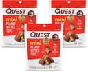 Quest Nutrition Mini Peanut Butter Cups, Wysokie białko, niskie węglowodany, Gluten Free, 16 Count (Pack of 3)
