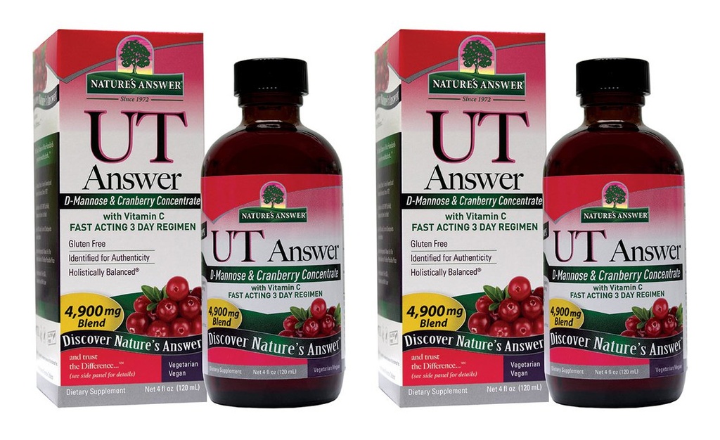 Odpowiedź natury Trakt zdrowotny 124; Szybkie działanie trzydniowy regimen 124; Żurawina Flavor suplement diety 124; Alkohol wolny, Gluten- Free, Nie testowane na zwierzętach & Wegan 4oz (2 opakowania)