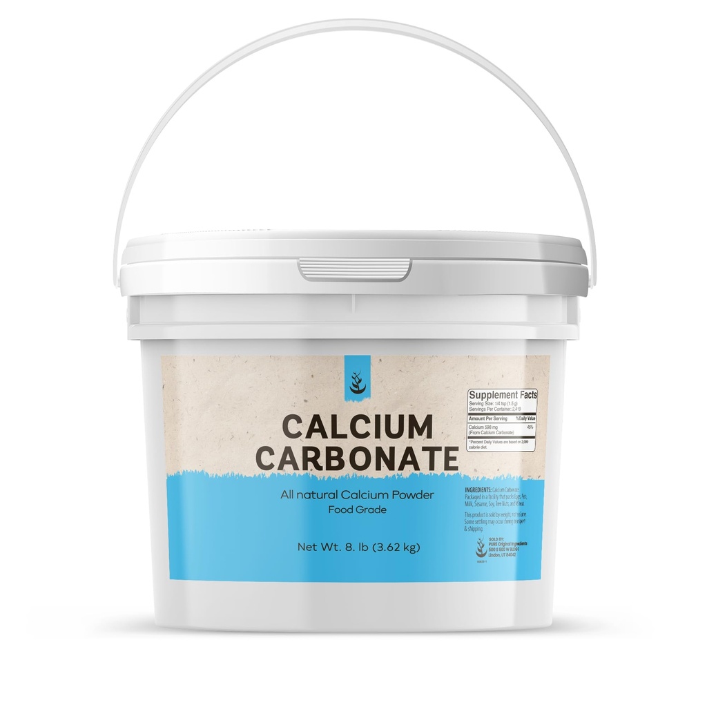 Czyste składniki oryginalne Karbonian wapnia proszek (1 Gallon) Suplement diety, Food Conservative, Bukiet tworzyw sztucznych wielokrotnego użytku