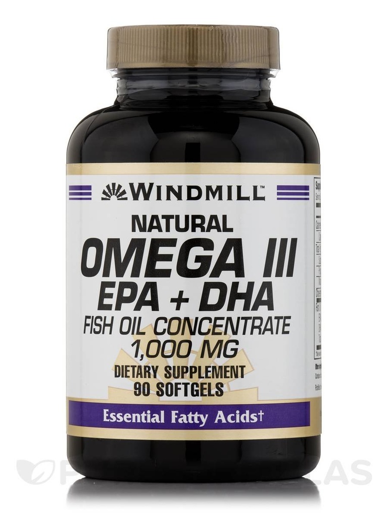 Windmill Omega 3 Fish Oil 1000 mg Softgels, 90