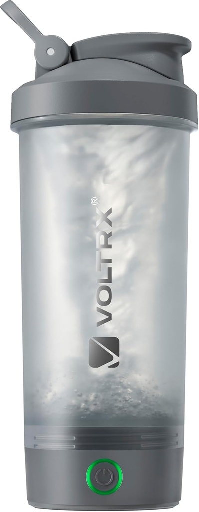VOLTRX Butelka z shakerem proteinowym, Butelka z łączem USB C, Mikser do shakerem elektrycznym, Butelka z shakerem shakerem proteinowym, Butelka z shakerem proteinowym do shakerem proteinowym, Butelka z żelkami, BPA Free, 24oz