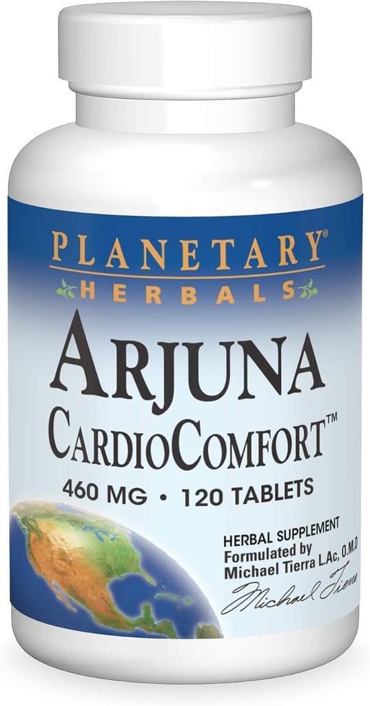 Planetarne Herbals Arjuna CardioComfort *, Support for The Cardiovical and Circulative Systems *, 460 mg - 120 Tablets