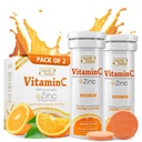 SIGNIFY NATURE Witamina C 1000mg tabletki musujące - Potężne wsparcie immunologiczne VIT C z suplementem cynku - Bez cukru i Wegan Formuła Montext 124; Rozpuszczalne tabletki witaminy C - Rozpuszczalny w wodzie Fizzy Elixir - 20CT