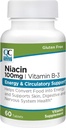 Wybór jakości Niacyna (Witamina B3) Energia i wsparcie Ciculative 100 mg Suplement, 60 Butelki