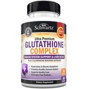 BioSchwartz Glutathione Supplement 500mg - Detox wątroby z Quercetin, Witamina C, Oświecenie mleka, Kwas lipoinowy alfa - Immune Support Pill - Wzmocniony Immunitet Defense Health Formula - 60 Kapsułki