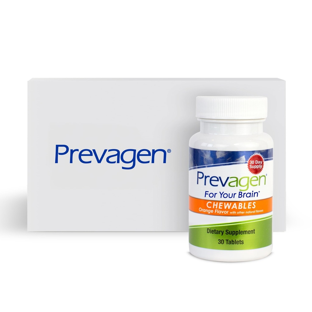Prevagen regularna siła Pomarańczowe Chewables - 30 Tabletki (1 Miesiąc dostaw) 124; Przygotowany do Twojego mózgu 124; 10 mg Apoaequorin Plus Witamina D3
