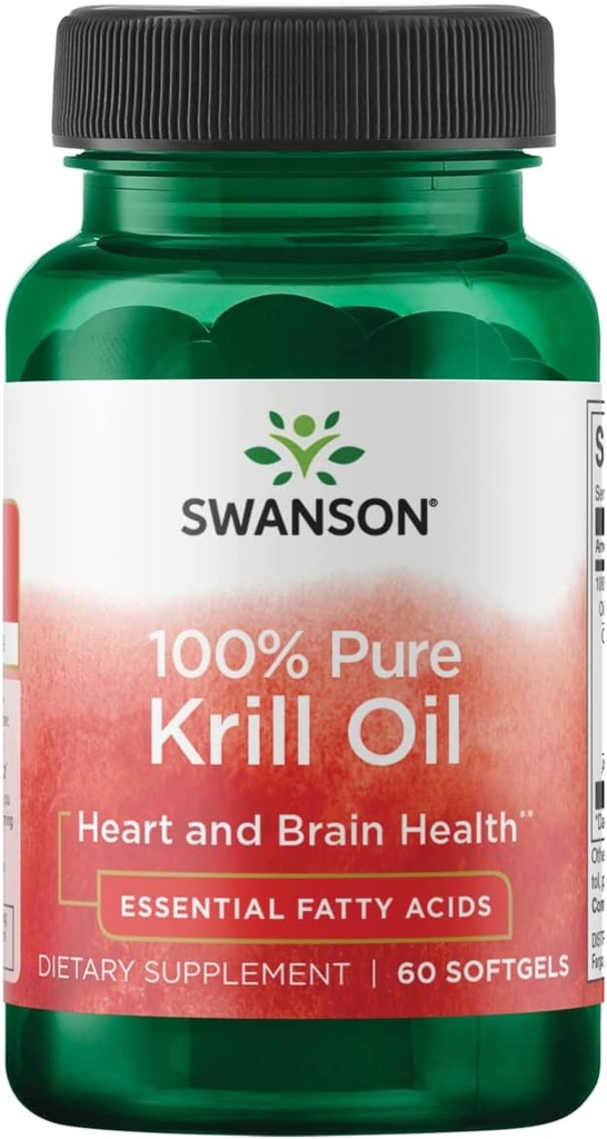 Swanson 100% Czysty olej krylowy 500 Miligramów 60 Sgels