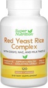 Super Nutrition Red Yeast Rice Complex z organicznym Red Yeast Rice, N- Acetyl Cysteina, Koenzym Q10, i ekstrakt Thistle mleka, 120 Kapsułki wegetariańskie