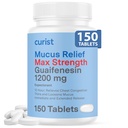 Kurier Guaifenesin 1200 Mg Rozszerzone tabletki uwalniające - 150 Licz Maksymalna siła Mucus Relief Tablets OTC - Przezroczyste zatory