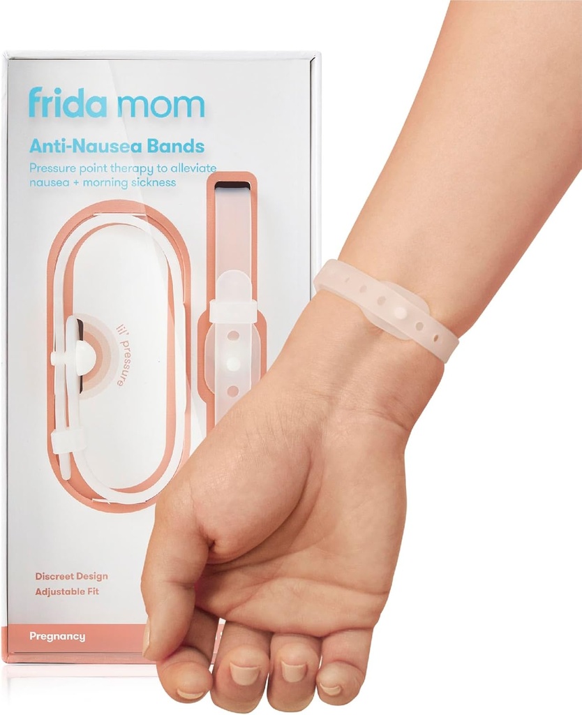 Frida Mama Nudności Zespoły do porannej pomocy chorobowej, 24 / 7 Wsparcie przez Pressure Point Terapia, Zawiera 2 Zespoły i skrzynia pamięci