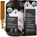 Fantastic Fungi Mushroom Extract Drops - Immunitet Eliksir z Turcji Tail Mushroom Extract, Maitake, Elderberries, Chaga & Astragalus - 5- in-1 Organic Immune Supplement Supplement, 30 Servings, 1 fl oz