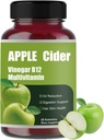 Apple Cider Gummy-Apple Cider Vinegar B12 Multivitamin, Natural Apple Cider Vinegar Gummies - Vinagre de Sidra de Manzana Gomitas - Vegan & Gluten-Free - 60 Gummies (1)