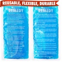 Perfect Remedy 2-Pack żelowe pakiety do urazów wielokrotnego użytku, Hot & Cold Pack That 's Trwały, Miękki i Elastyczny, Szybkie Relief & Recovery (Niebieski, Reg 2PK)