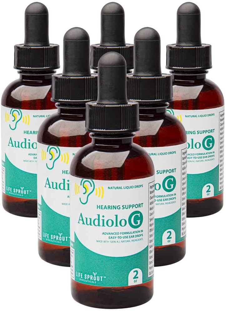 Audiolog Natural Ear Drops - Nowa formuła strat słuchu odwróconego - Homeopatyczna mieszanka ekstraktów organicznych i olejku eterycznego dla seniorów, dorosłych i dzieci