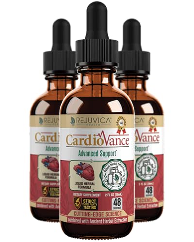 Rejuvica Health CardioVance - Suplement do Serca - Liquid Delivery for Better Absorption - Hawthorne, Hibiscus, Arjuna, Olive Leaf & More!
