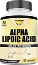 Alpha Lipoic Acid Capsules 1300mg Per Serving - 30 Servings per Bottle - Przeciwutleniacz Wsparcie dla ogólnego zdrowia