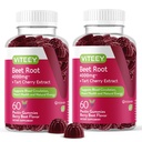 Viteey Beet Gummie korzenne z Tart Cherry - suplement buraczany dla zdrowia serca, Support ciśnienia krwi - Wegan, Gluten- Free - 120 Count