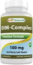 Najlepsze Naturals DIM Suplement 100 mg 120 Kapsułki, DIM dla Estrogen Metabolizm & Równowaga, Dla menopauzy, Body Building, PCOS & trądzik hormonalny
