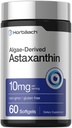 Horbäach Astaksantyna Suplementy 124; 10 mg 124; 60 Softgeli 124; Algae Derived Formuła 124; Non- GMO, Gluten Free