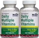 Codzienne wielokrotne witaminy Porównaj do jednego dnia Essentials Multivitamin Multimineral Suplement 365 Tabletki na butelkę Opakowanie 2 Razem 730 Tabletki