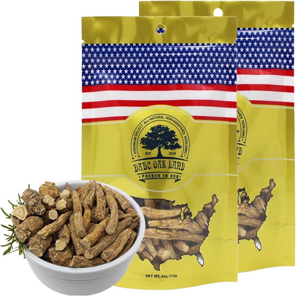 American Ginseng Slices from Wisconsin (Sliced Ginseng Root Wisconsin Grown! Większość ludzi używa go do herbaty żeńszenia! Dobre dla zdrowia! (American Ginsengs Large Branch, 2 opakowania po 8 uncji)