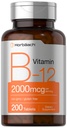 Horbäach B12 Witamina 2000 mcg do 124; 200 Tabletki do 124; Suplement wegetariański do 124; Nie-GMO & Gluten Free