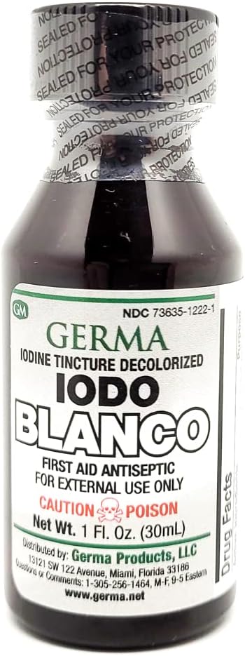 Germa Jod nalewka bezbarwny bezbarwny biały jodo Yodo Blanco płyn