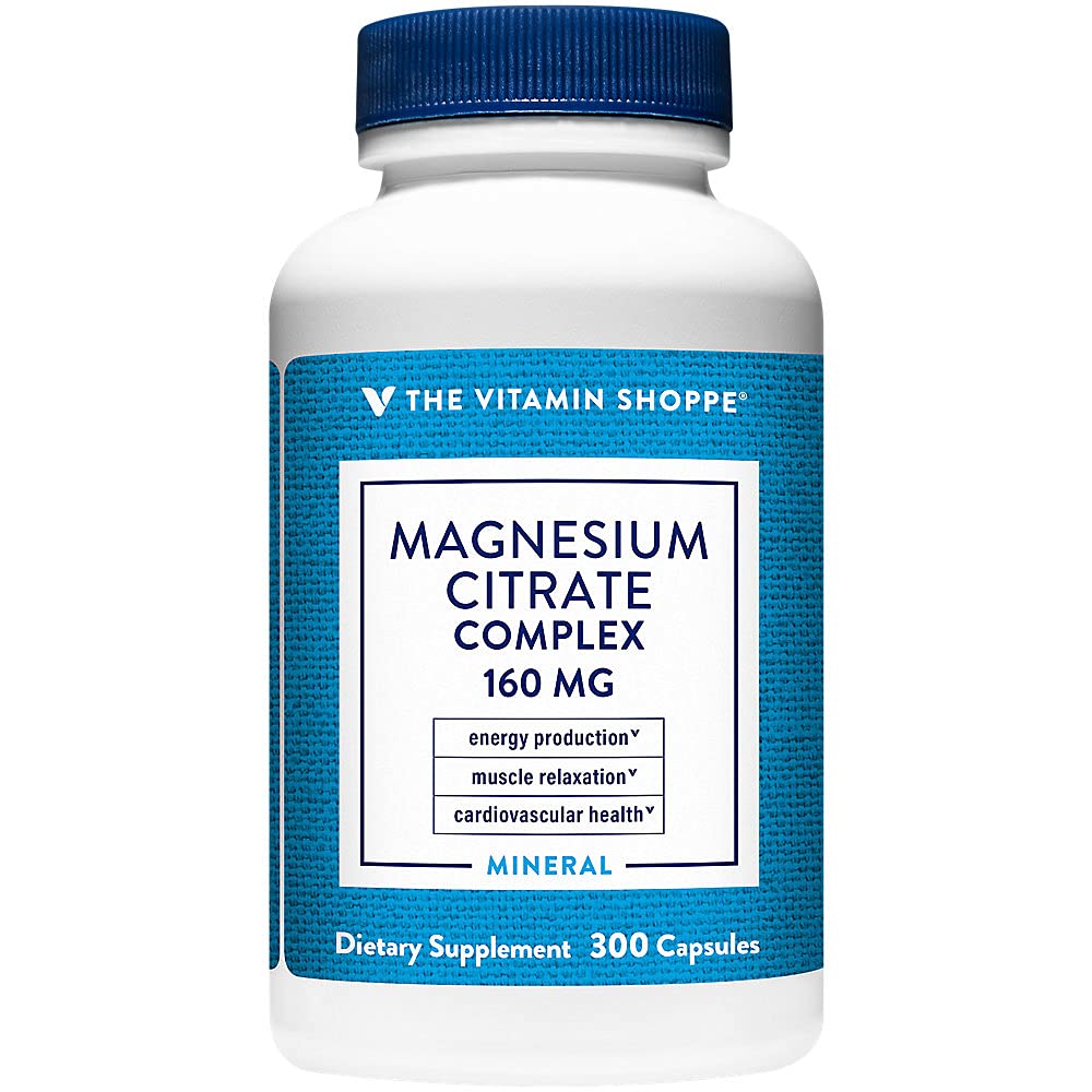 Witamina Shoppe Magnezu Citrate Complex 160MG, Suplement mineralny, który wspiera kości, Zęby i produkcja energii (300 kapsułki)