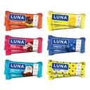 LUNA Bar - Variety Pack - 6 Flavors - Snack Bars - Non-GMO - Gluten- Free Protein Bars - Made with Organic Oats (12 Pack)