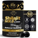 Pure Himalayan Shilajit Gummies - 75% + kwas Fulvic, wysoki poziom mocy Gold Grade - Mieszanka dla energii, Witalność i wsparcie immunologiczne, Podróże - Przyjazny, Tamarind Flavor - 60 Gummies