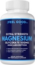 Magnezu Glicynian 500mg Pure Night Sleep, 120 Kapsułek, Wysoka absorpcja - Non-GMO, Gluten Free, Wegan, Organic - Suplement do snu, Nerwy Heart Health, Kości, Mięśnie - Masywne 4 Miesiące Dostawy