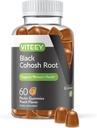 Viteey Black Cohosh Gummies korzeni - Menopauza Relief for Hot Flash and Night Sweats - Wegan, Gluten Free, Non-GMO - 60 Count