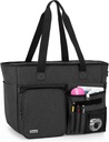 Trenab Nauczyciel Torba Tote Work Bag z wielokrotnym kieszonkowym i wyściełanym składem do 15.6 "Laptop