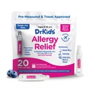 Dr Dzieci Alergia leki ulgowe z difenhydraminą - Zmierzone jednorazowo - Fiolki, Antyhistaminy dla dzieci do kichania, Nose Runny & Swędzacze oczu, Mieszane Berry Flavor, 20 Count (Pack of 1)