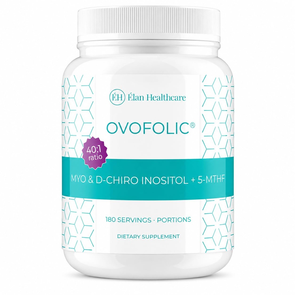 Suplement do inozytolu - Myo- inozytol i D- Chiro Inositol Plus Aktywny falaty- Idealny 40: 1 Stosunek - Hormon Równowaga (180 Służenie, 387g Jar)