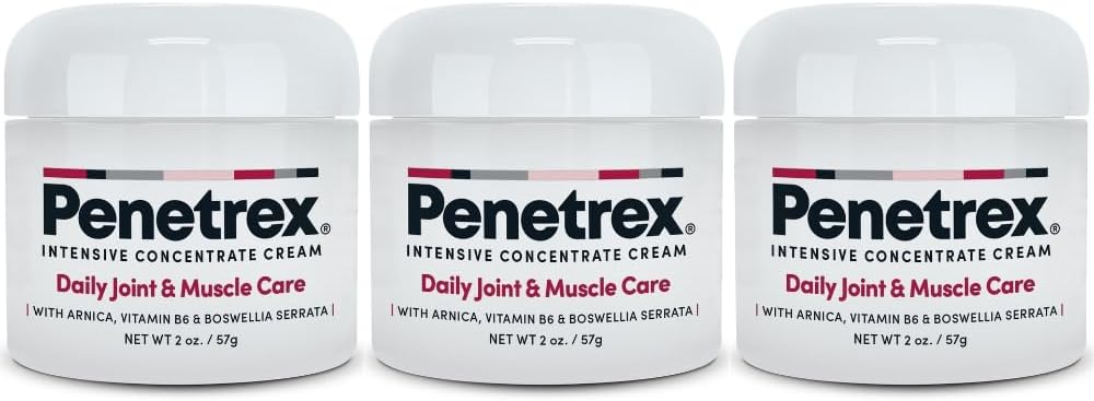 Penetrex Joint & Muscle Therapy - Soothing Comfort for Back, Neck, Hands, Feet - Premium Whole Body Rub with Arnica, Witamina B6 MSM & Boswellia - 2oz 3- Pack