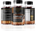Grzyby Gummie Gummies 124; 10 Grzyb Suplement Gumowy 124; 2500mg Grzyb 124; Indyk Ogon, Chaga, Reishi, Cordyceps & Lions Mane Organic Mushroom Extracts, Nootropic Brain Booster (180 Count (Pack of 3))