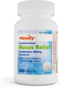 LABS TYME- CAP, INC. Relief Guaifenesin 400mg 200 tabletek - Release Release Mucus Phlegm Relief - Expectorant for Mucus Removal, Przekrwienie klatki piersiowej, Flu, Przeziębienia, Alergie