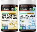 BIO KRAUTER Quercetin z Bromelainem 60 Gummies i L- Metylfolate 60 Gummies