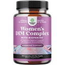 Natury Rzemieślniczy mocny suplement DIM dla kobiet - Hormon Równowaga dla kobiet z DIM i Black Pepper Menopauza Wsparcie i PMS Relief - Suplementy menopauzy Dodatkowa siła 300mg na serwowanie