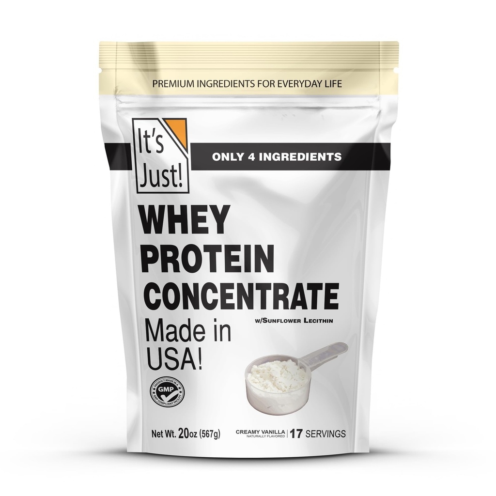 Po prostu! - 100% Koncentrat białka serwatki, Made in USA, Premium WPC- 80, Natural Vanilla Flavor (1.25 funt, / Vanilla)