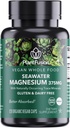 PlantFusion Vegan Magnez Complex 375mg z wody morskiej, Bioavailable Marine Magnez z fermentowanym organicznym mieszanką żywności, Non-GMO, Wsparcie mięśni i relaksacji, 120 Cap